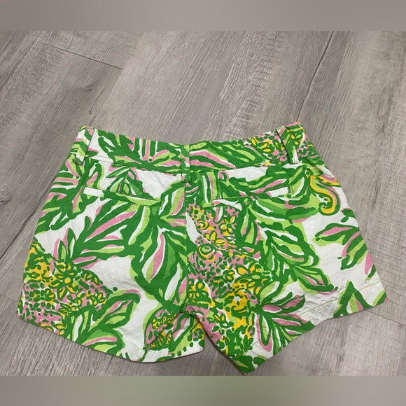 Lily Pulitzer Pink and Green The Callahan Short Size 0 - Picture 2 of 5